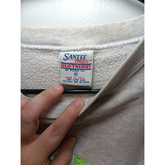 Vintage Santee Hard Rock Cafe Orlando Neon 90s Embroidered Sweatshirt Size Med - Picture 4 of 7